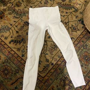 White Athleta mid rise Leggings